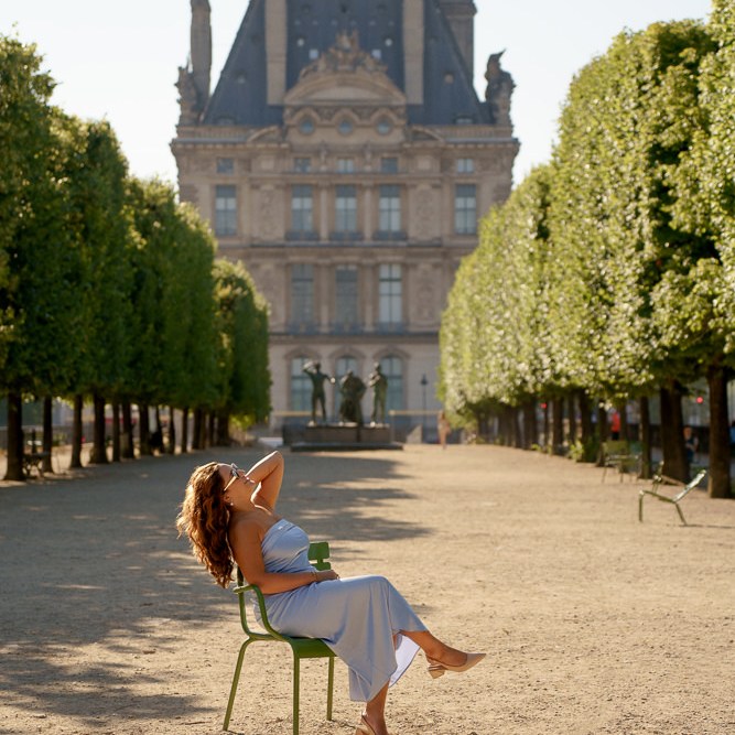 Solo portraits in the Tuileries Gardens in Paris